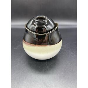 Sango Nova Black 4932 Sugar Bowl with Lid